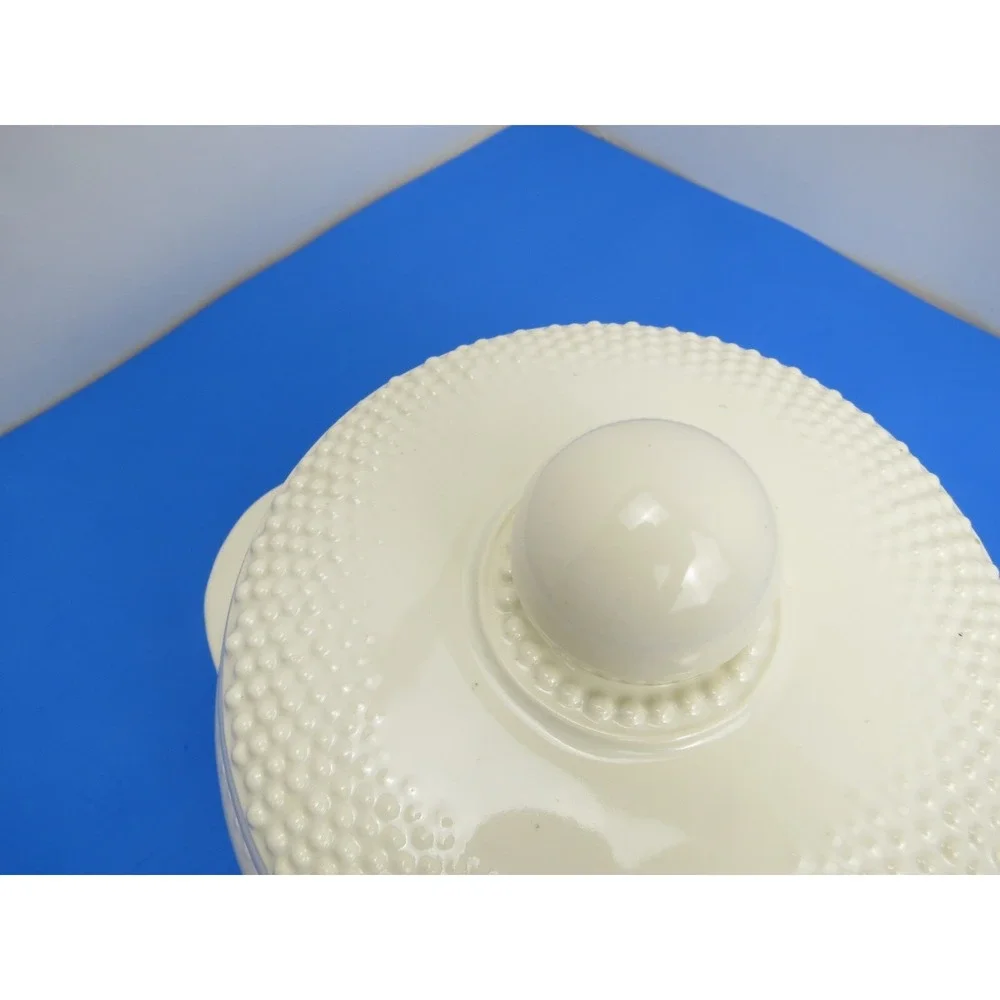 California USA Pottery White Hobnail Casserole Dish Jar 480-C 482